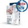 GEMBIRD TA-UC-2A12-01, Nabíjačka, 2x USB-A, 12W, b