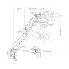 SBOX LCD-S012-3, Deskotop mount for 1 monitor