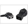 PremiumCord Adaptér IEC C20 M - SCHUKO CEE 7, 3 F