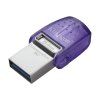 Kingston DataTraveler MicroDuo 3C, 64GB, USB 3.2, USB-A + USB-C, Fialová