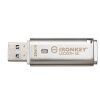 Kingston IronKey Locker+ 50, 256GB, USB 3.1, USB-A, Strieborná
