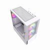 GEMBIRD Fornax 4300W, Midi Tower, Transpar., Biela