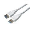 PremiumCord Predlžovací kábel USB 3.0 Super-speed 5Gbps A-A, MF, 9pin, 2m biela