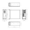 DATACOM 19'' Case IPC 4U, 485mm Čierny bez PSU