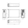 DATACOM 19'' Case IPC 4U, 585mm Čierny bez PSU
