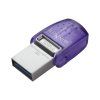 Kingston DataTraveler MicroDuo 3C, 128GB, USB 3.2, USB-A + USB-C, Fialová