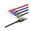 Baseus CA1T4-B01 Fast 4in1 Kábel Lightning, 2x USB-C, MicroUSB 3.5A 1.2m Black
