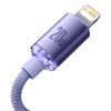 Baseus CAJY000205 Crystal Shine Series Dátový Kábel USB-C - Lightning 20W 1,2m Purple