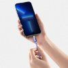 Baseus CAJY000205 Crystal Shine Series Dátový Kábel USB-C - Lightning 20W 1,2m Purple