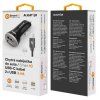 ALIGATOR Chytrá nabíjačka do auta 3.4A, 2xUSB, smart IC, čierna, USB-C kábel