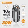 Aligator mini nabíjačka do auta Power Delivery 30W, USB-C + USB-A, USB-C kábel pre iPhone / iPad