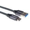 PremiumCord kábel USB-C - USB 3.0 A (USB 3.1 generation 1, 3A, 5Gbit, s) 1m oplet