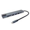 PremiumCord USB-C na HDMI + USB3.0 + USB2.0 + PD + SD/TF + RJ45 adaptér
