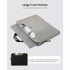 TOMTOC DUAL Sleeve for MacBook 13,5", black/gray