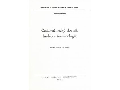 1144 cesko nemecky slovnik hudebni terminologie