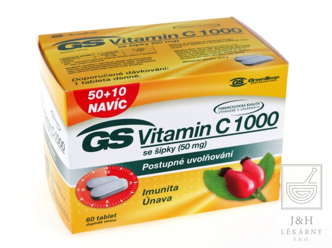 GS Vitamín C 1000 se šípky tbl.50+10