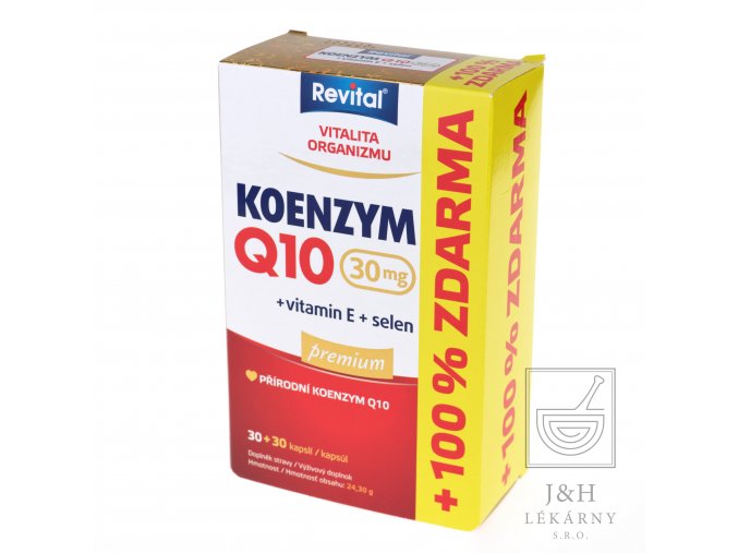 Revital Koenzym Q10 30mg+Se+vit.E cps.30+30 zdarma