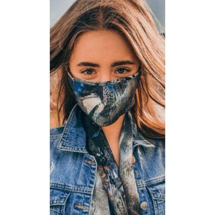 JK Klett Designer cotton face mask Espirity – blue
