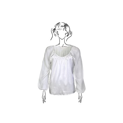 Blouse with Chiffon Sleeves