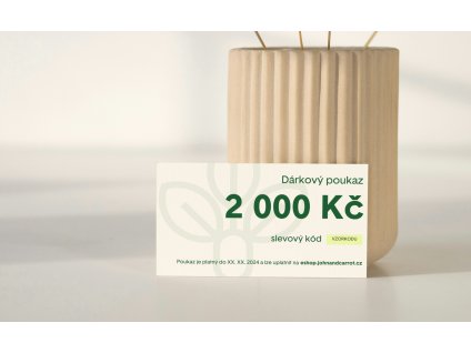 Elektronický dárkový poukaz 2000 Kč (se slevou 10 % pouze za 1800 Kč)