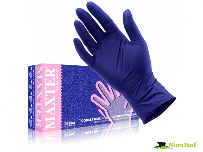Nitrilové rukavice (bez pudru) tmavě modré, 100 ks