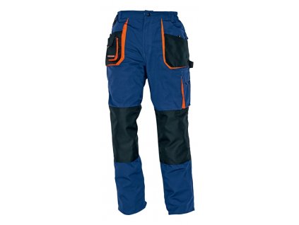 Montérkové kalhoty do pasu EMERTON  modrá/oranžová