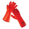 Pracovní rukavice šité máčené v PVC zateplené FLAMINGO