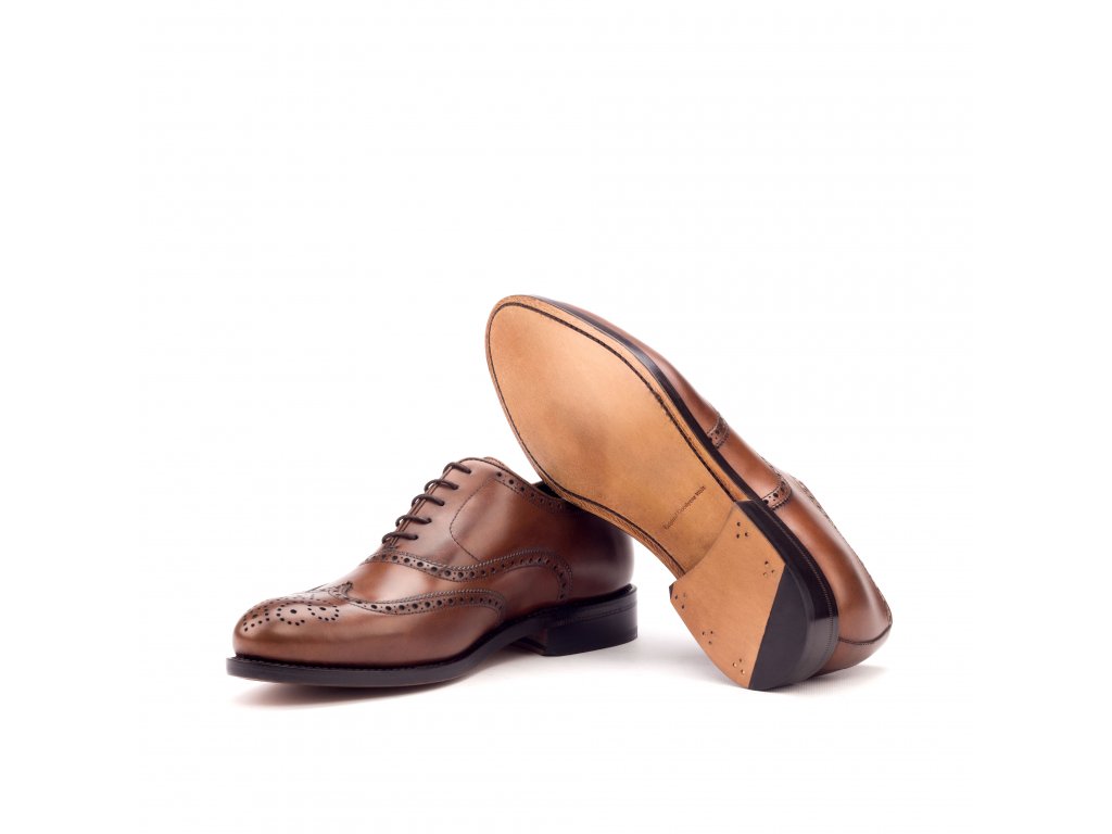Full Brogue goodyear Welted Painted Calf Med Brown Ang9