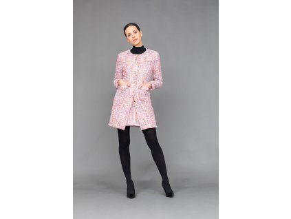 Dámský růžový ´chanel´ kabát