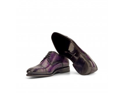 Derby Goodyear Welted Patina Heavy Crust Patina Purple Ang9
