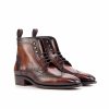 Military Boot Goodyear Welted Cuban Higher Heel Fire Museum Patina Ang5