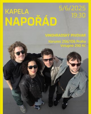 Kamarádi, je to tu! Nová sestava a nové songy!🎧Ve čtvrtek 5/6/2025 v 19:30 začíná ofiko nová etapa Kapely Napořád. Makáme...