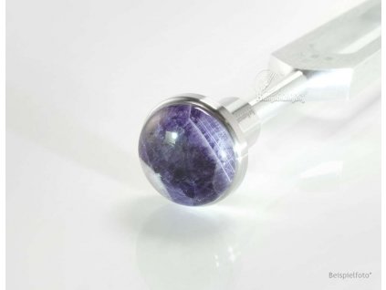Amethyst Chevron2 25mm Alu Stimmgabelaufsatz tuningfork gemfoot KS ml