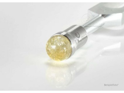 Citrin Alu 1 15mm Tuningfork Gemfoot Stahl Stimmgabel Aufsatz Edelstein Klangschwingung h ml