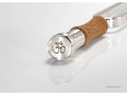 OM Bergkristall 15mm Tuningfork Gemfoot Stahl Stimmgabel Aufsatz Edelstein Klangschwingung a ml