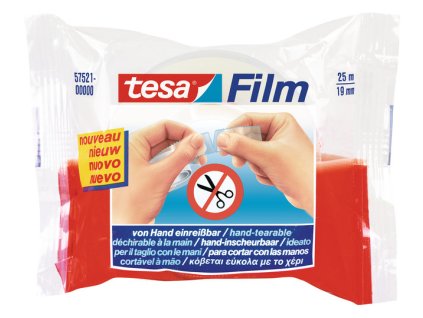 tesa-kancelarska-paska-rukou-trhatelna-25mx19mm-pp-sacek-transparentni