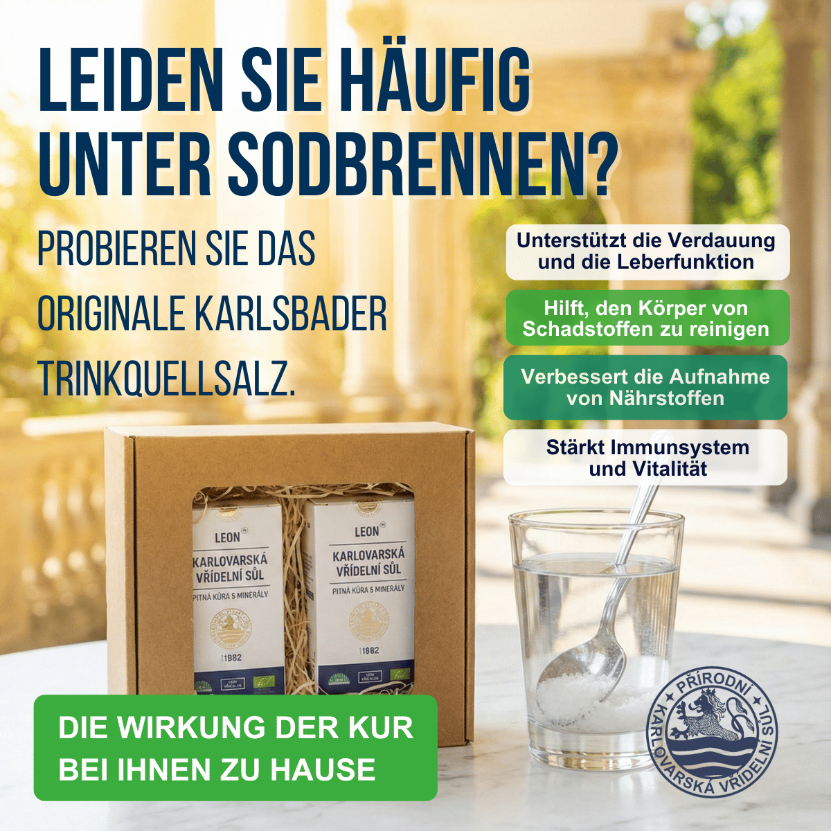 Sodbrennen und Verdauung: Wie Karlsbader Trinkmineral­salz helfen kann