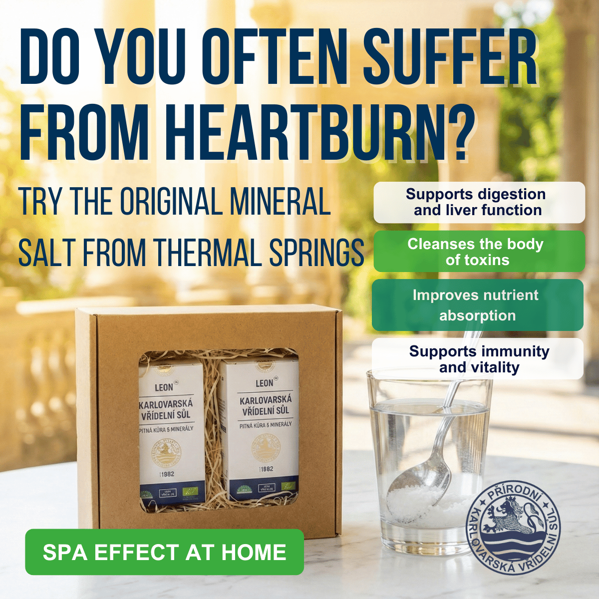 Heartburn and Digestion: How Karlovy Vary Drinking Mineral Salt Can Help