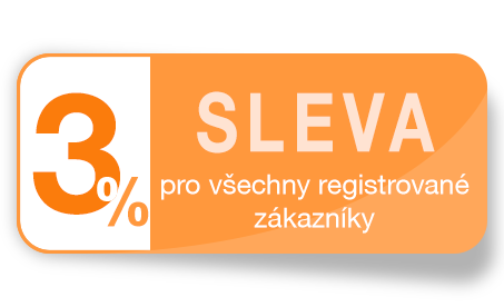 Sleva 3% pro všechny registrované zákazníky