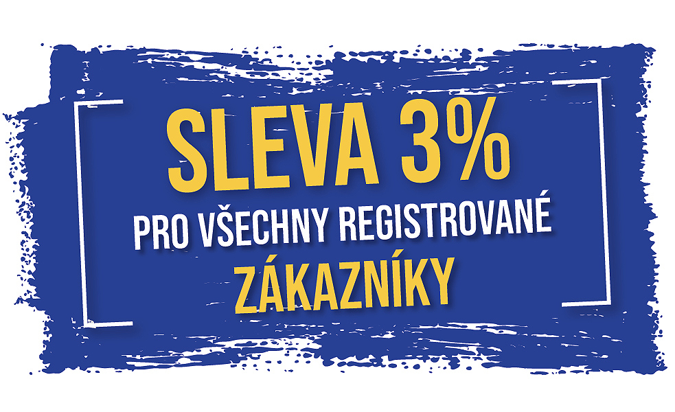 Sleva 3% pro všechny registrované zákazníky