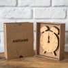 Retroclock 12 čárek budík hodiny kartonové designové minimalistické papírové dřevěné z kartonu Kartoons 2