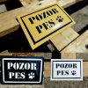 Pozor pes 150x100 mm