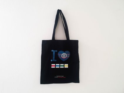 Plátěná taška přes rameno 135 let KČT  - I ♥ KČT
