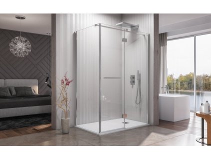 Aquatek - CRYSTAL R43 CHROM Sprchová zástěna čiré sklo 8mm 140x80x200cm CRYSTALR43