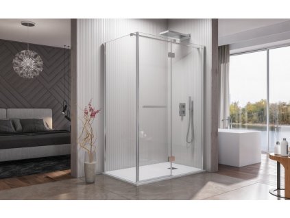 Aquatek - CRYSTAL R63 CHROM Sprchová zástěna čiré sklo 8mm 160x90x200cm CRYSTALR63