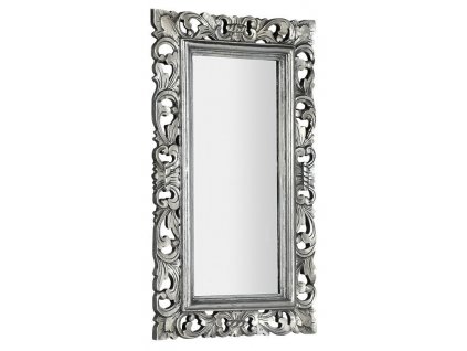 SAPHO - SAMBLUNG zrcadlo ve vyřezávaném rámu 40x70cm, stříbrná IN109