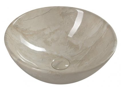 SAPHO - DALMA keramické umyvadlo na desku, Ø 42 cm, marfil 127