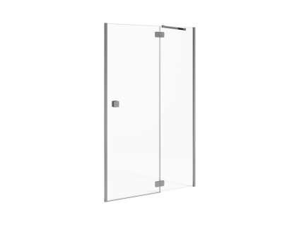 JIKA Cubito pure - sprchové dveře jednokřídlé s pevným segmentem, pravé, stříbrný lesklý profil (H254421), stříbrná/Transparentní sklo (H2544210026681)