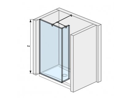 JIKA Cubito pure - skleněná stěna walk-in pro sprchovou vaničku 1200/1300x800/900 mm (H268421), stříbrná/Transparentní sklo (H2684210026681)