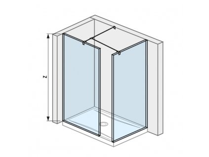 JIKA Cubito pure - skleněná stěna walk-in pro sprchovou vaničku 1400x900 mm (H268426), stříbrná/Transparentní sklo (H2684260026681)